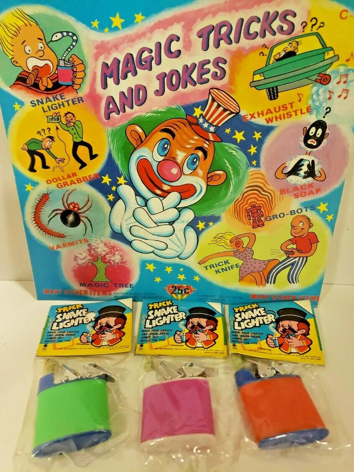 Product image for Vintage lot of 36 Trick Snake Toy Lighters Vending Toys New Old Stock