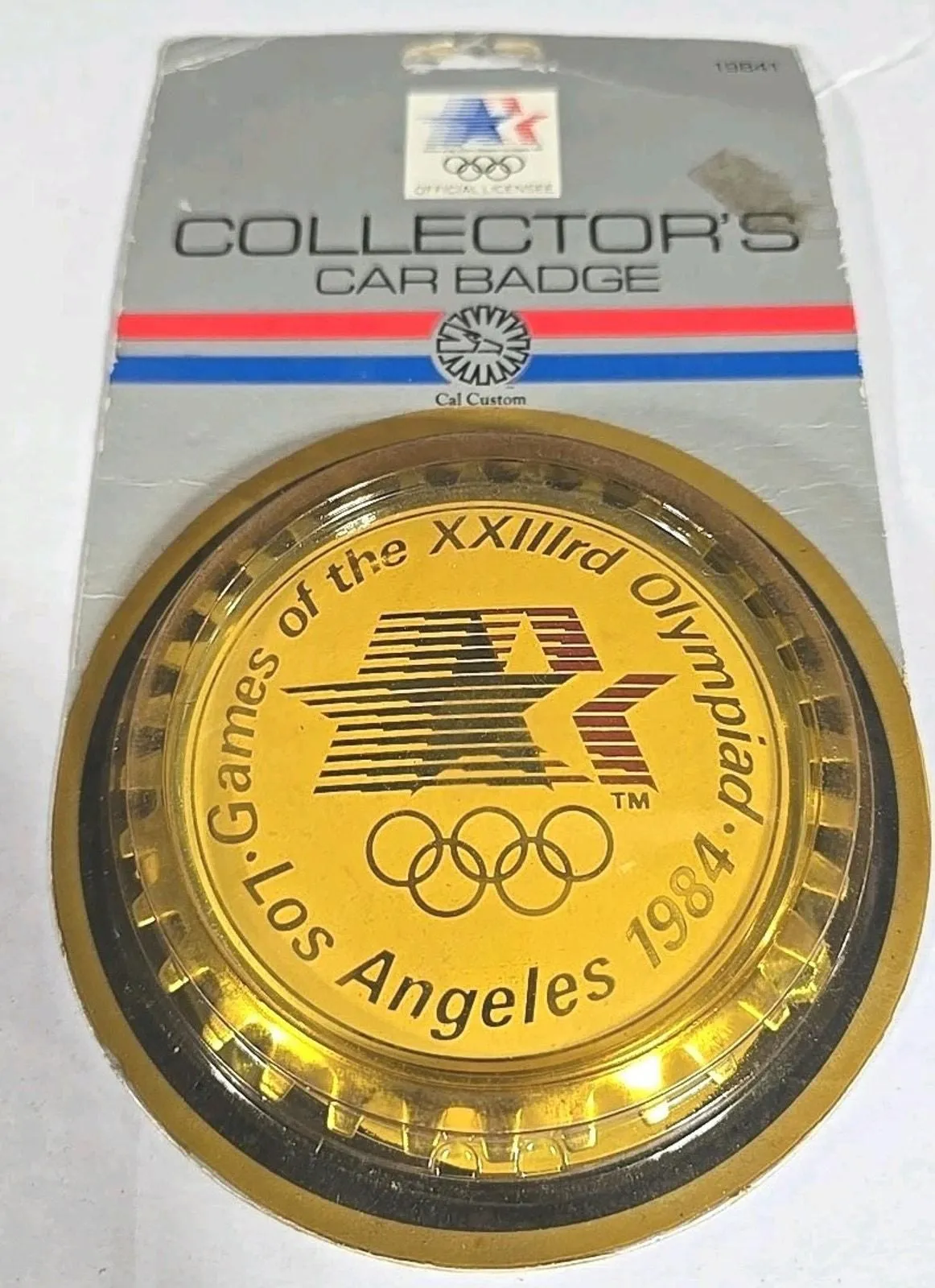 Product image for 1984 Customs Games of the XXIIIrd Olympiad Los Angeles Metal Car Emblem NOS U294 - All Star