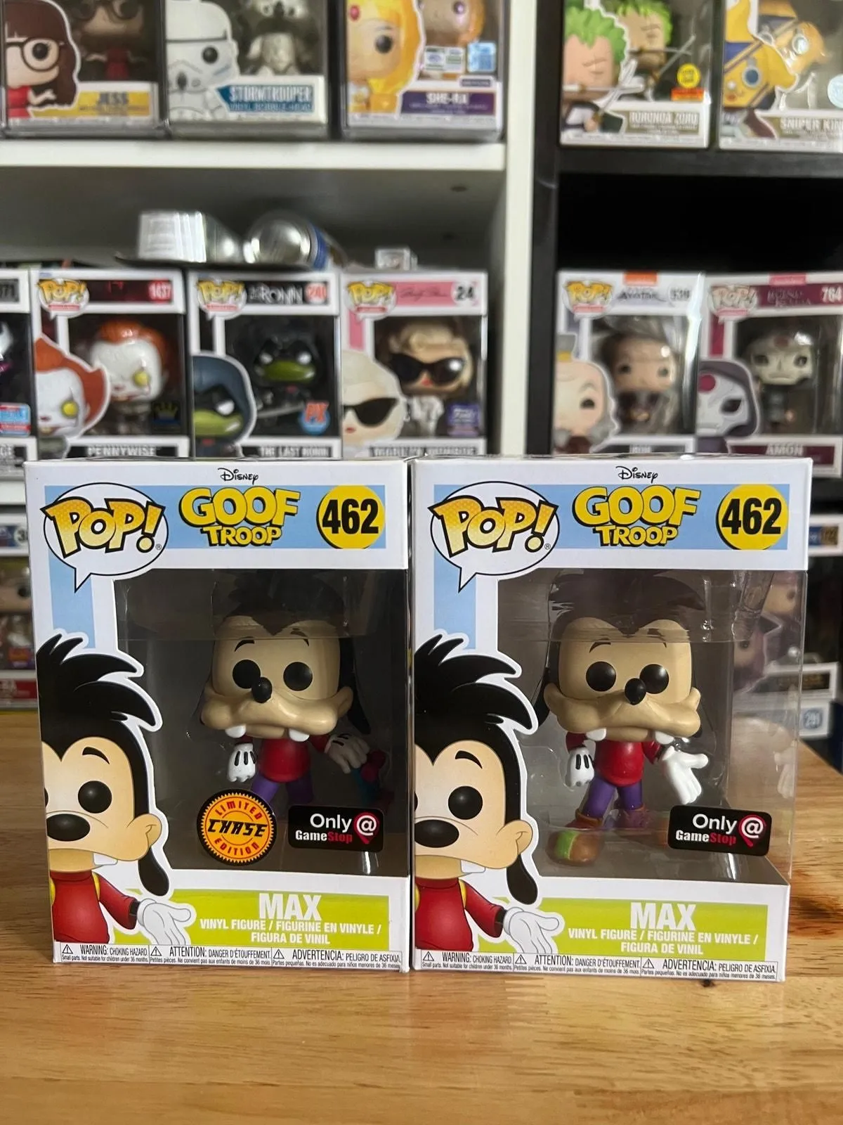 Product image for VAULTED CHASE BUNDLE Max Goof Funko Pop #462 Disney Movie Goofy Skateboard Show