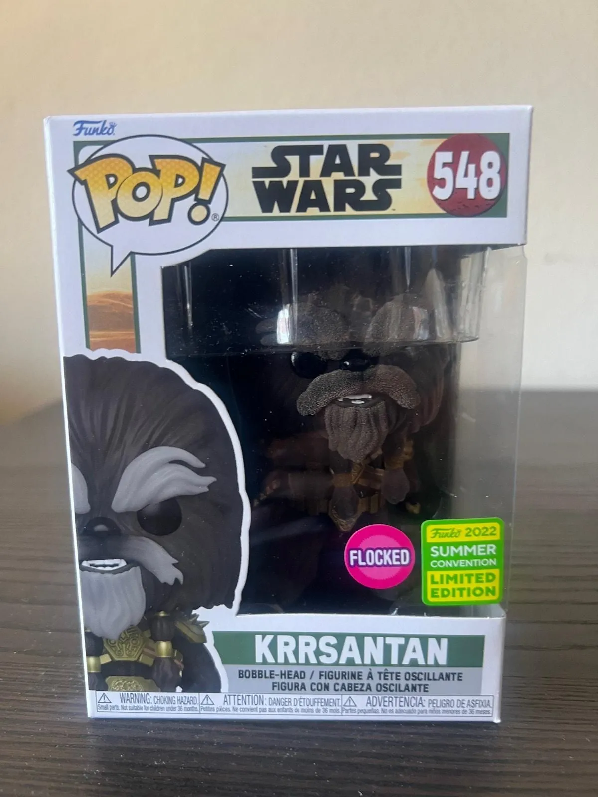Product image for VAULTED LE EXCLUSIVE FLOCKED (FUZZY) Krrsantan Funko Pop #548 Star Wars Wookie