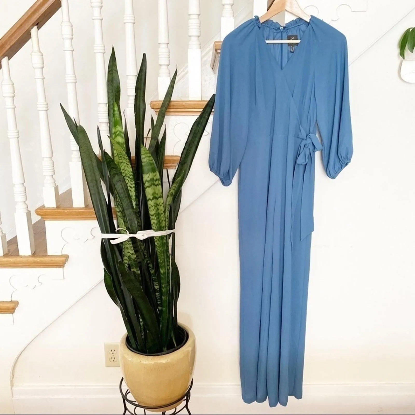Product image for adrianna papell jumpsuit tie waist blue size 6 - new-without-tags - Adrianna Papell