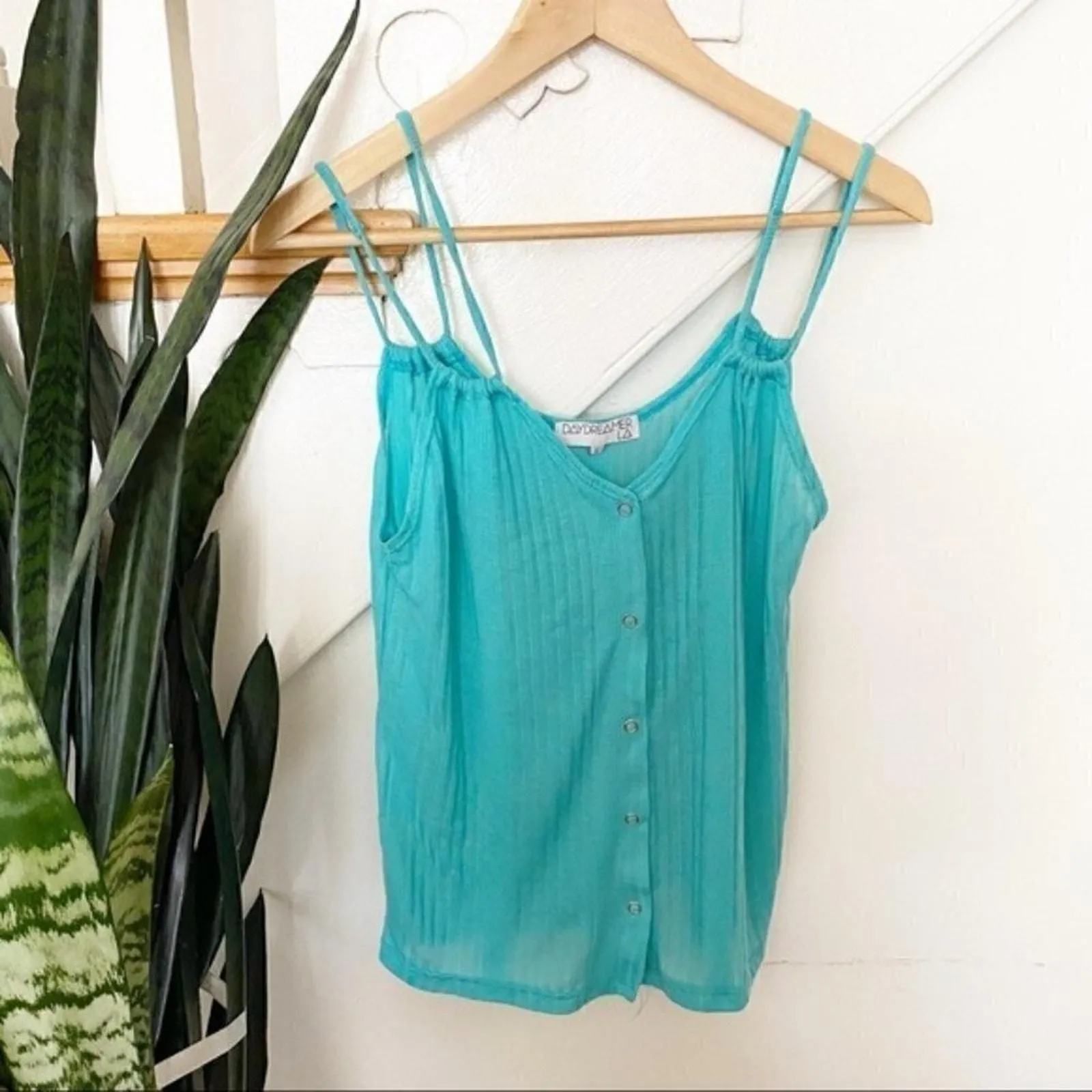 Product image for Daydreamer LA by Urban Outfitters light blue double strap blouse - new-without-tags - Urban Outfitters