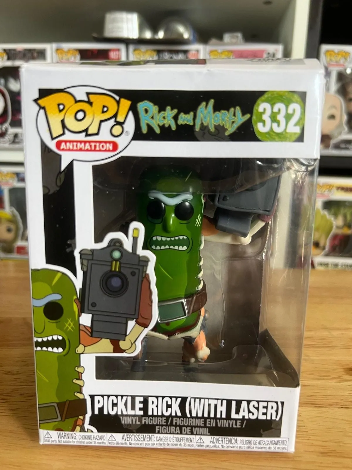 Product image for VAULTED Pickle Rick w/ Laser Funko Pop #332 Morty Sanchez Animation Television