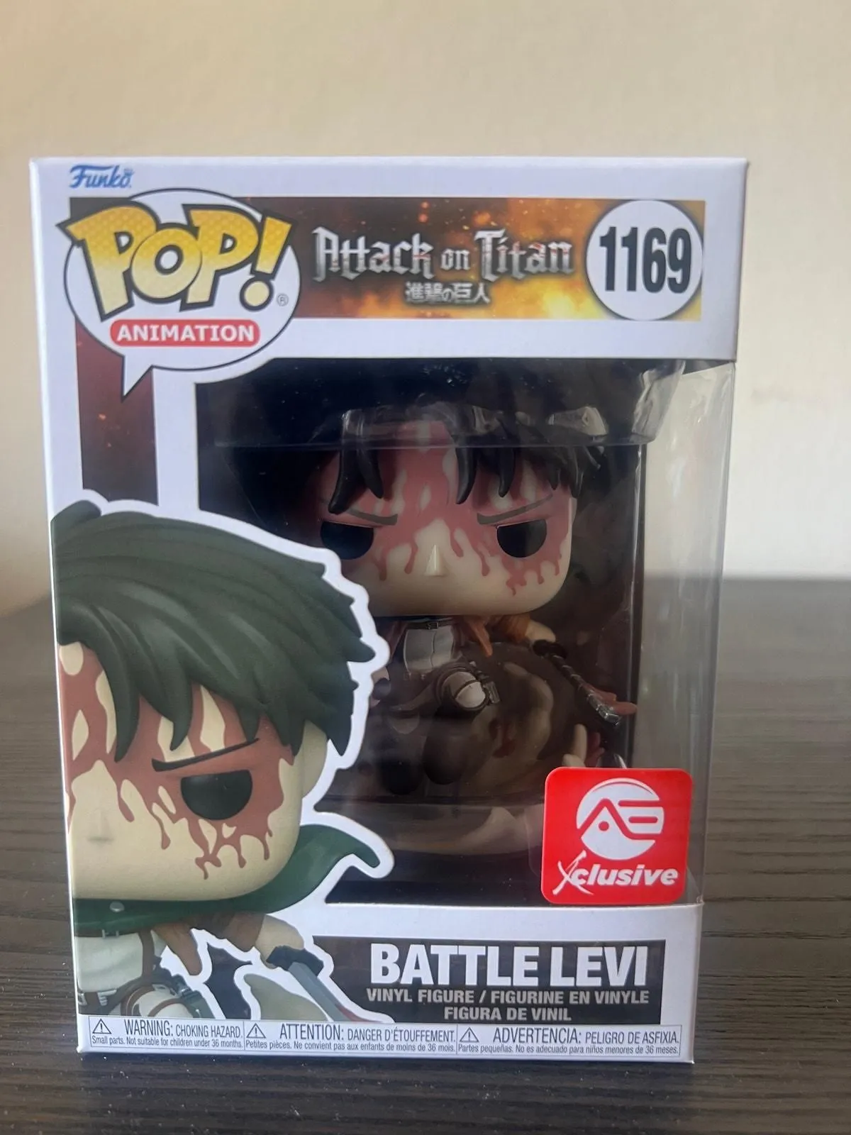 Product image for EXCLUSIVE Battle Levi Funko Pop #1169 Attack on Titan AOT Animation Anime Manga