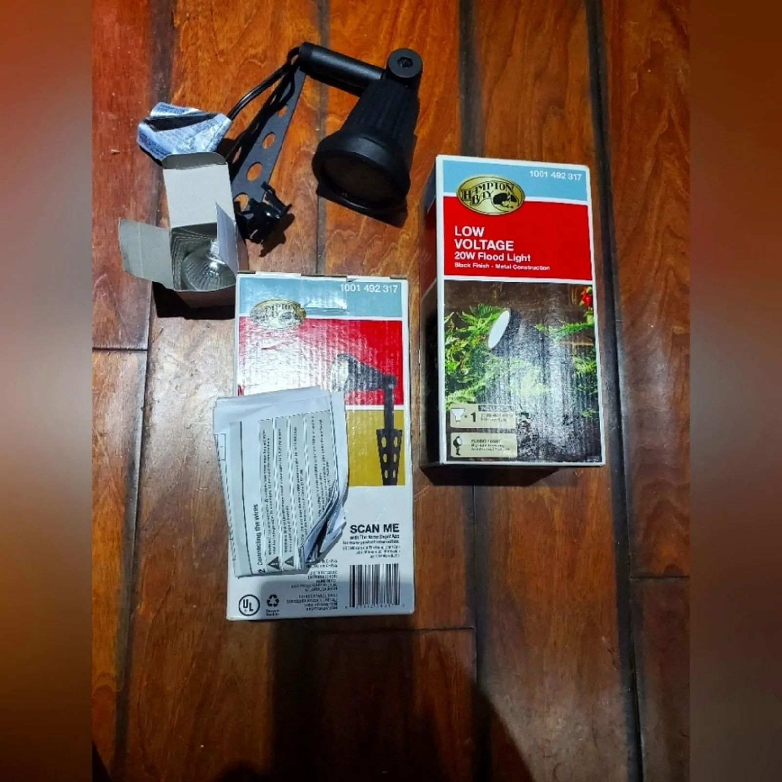 Product image for NEW (2) Hampton Bay Low Voltage 20W Flood Light for landscape - like-new