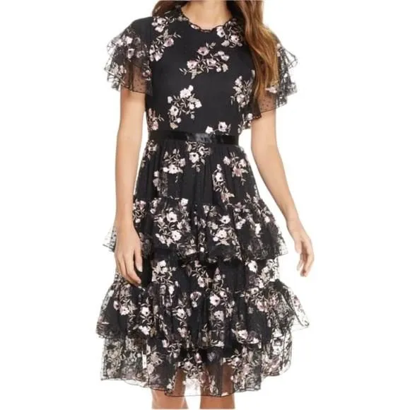 lace races dress White Lace Racer Neck Ruched Waist Midi Dress 16 main image 1