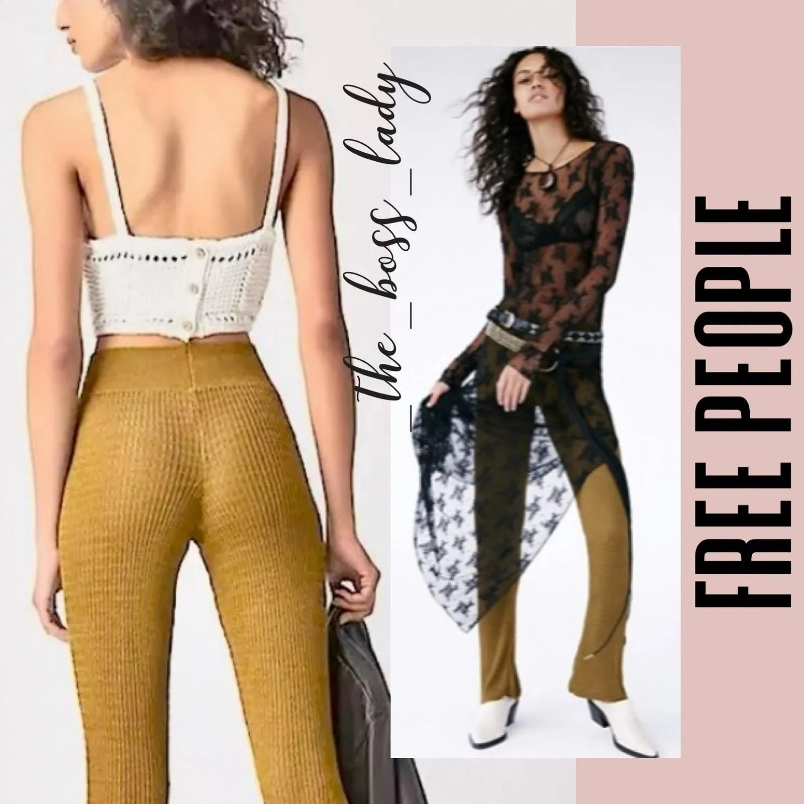 Product image for Free People pants knit slim flare Large - L - Bottoms - new-without-tags - Free People