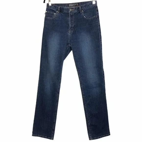 Product image for CHICO’S Denim medium-dark wash straight leg jeans. Chico's size 0.5, fits size 6