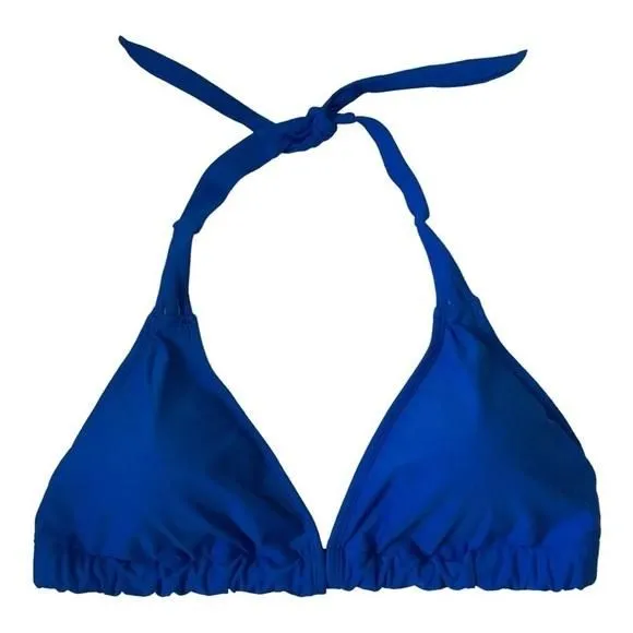 Product image for NEW - SWIMSUITS FOR ALL Bright Blue Halter Tie Bikini Top  - Size 18