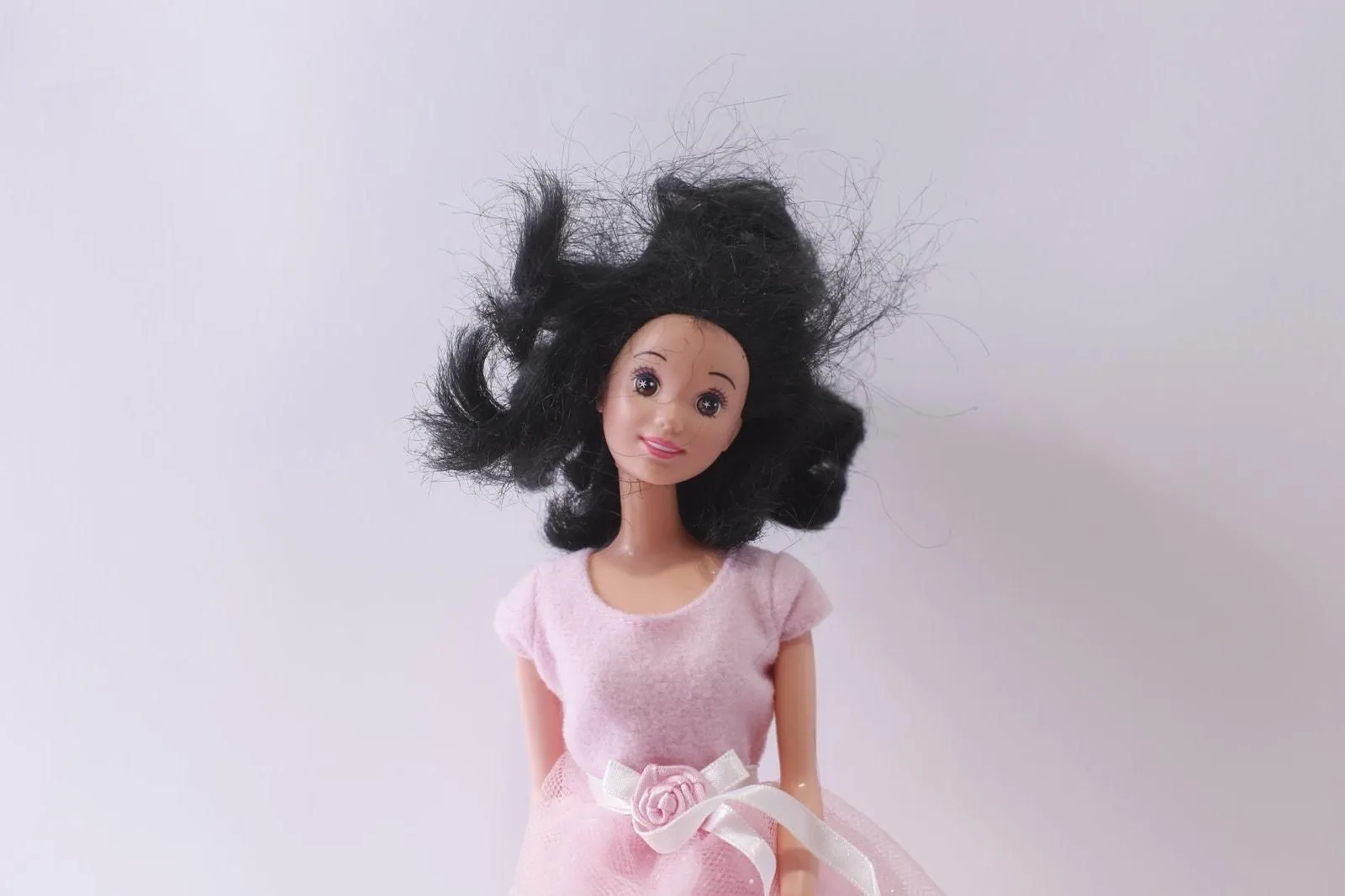 90s barbie pink dress Vintage 90s/early 2000s Barbie Light Pink off Shoulder Cocktail Dress With  Light Pink High Heels | Genuine Barbie Tag Clothes