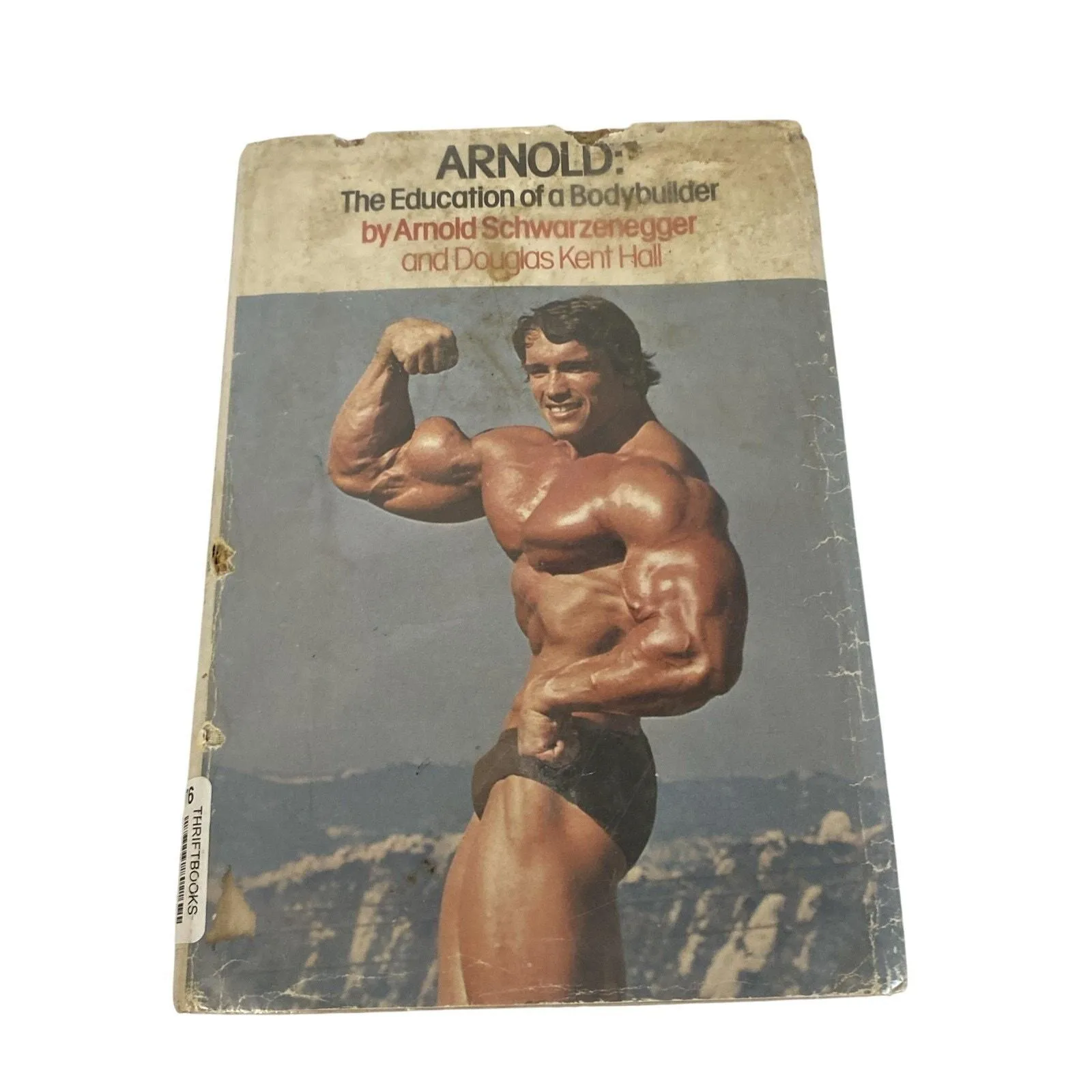 Product image for Arnold: The Education Of A Bodybuilder Hardcover (1977) HC DJ Ex Lib - poor