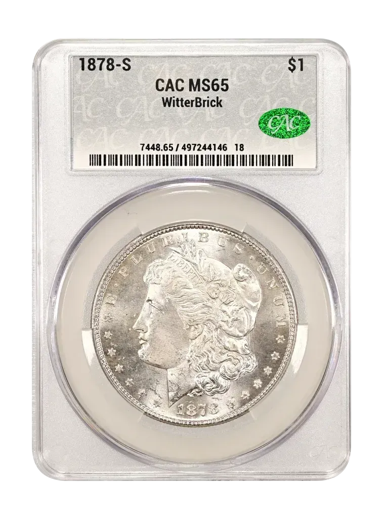 Product image for 1878-S $1 CACG - Coins, U.S. currency - true