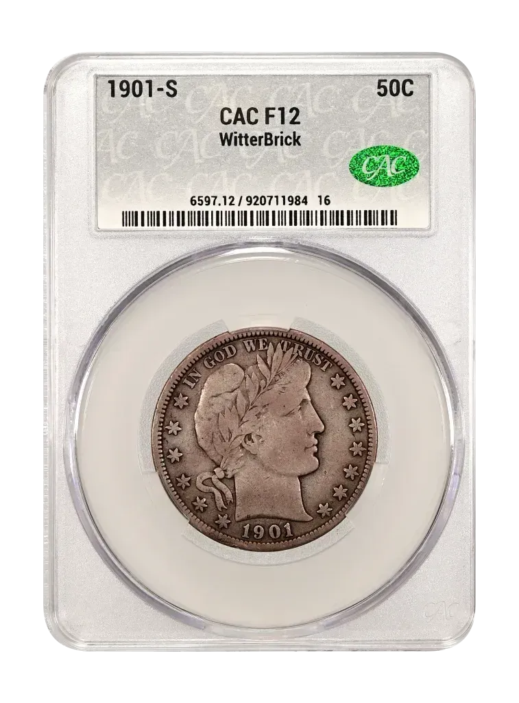 Product image for 1901-S 50c CACG - Coins, U.S. currency - Business - true