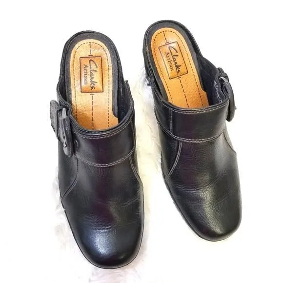 Product image for Clark's Heels Mule Black Sz 8M