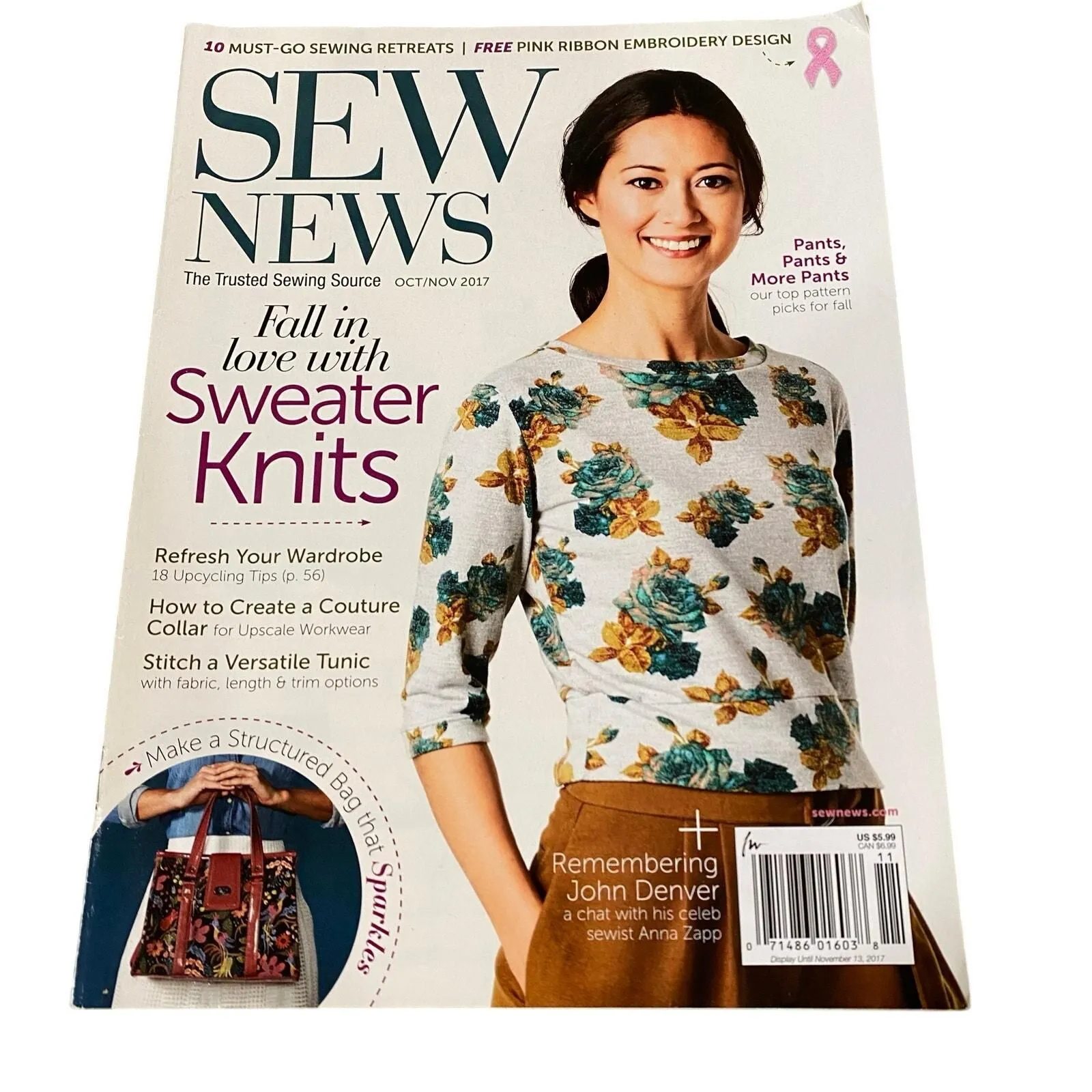 Product image for Sew News Magazine October / November 2017 The Trusted Sewing Source  - good
