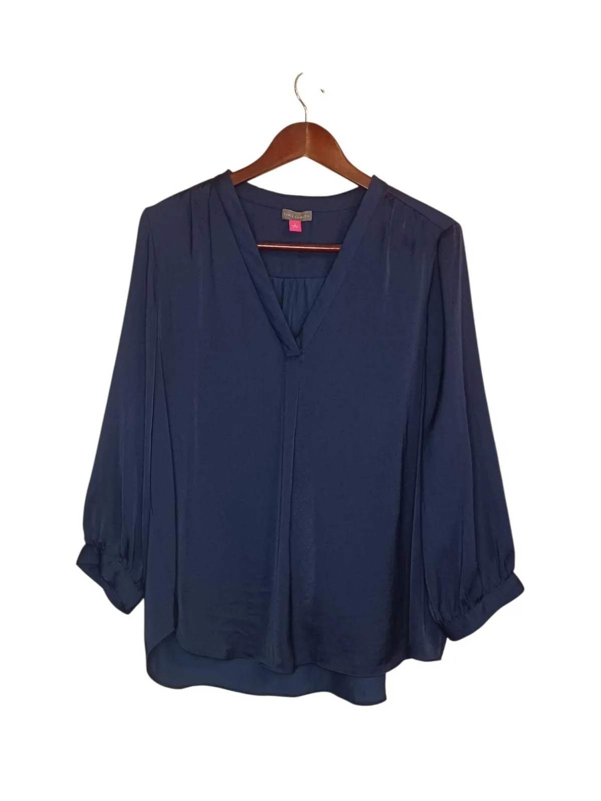 Product image for Vince Camuto Women's Long Sleeve Blue Blouse Size Large - pre-owned---excellent - Vince Camuto