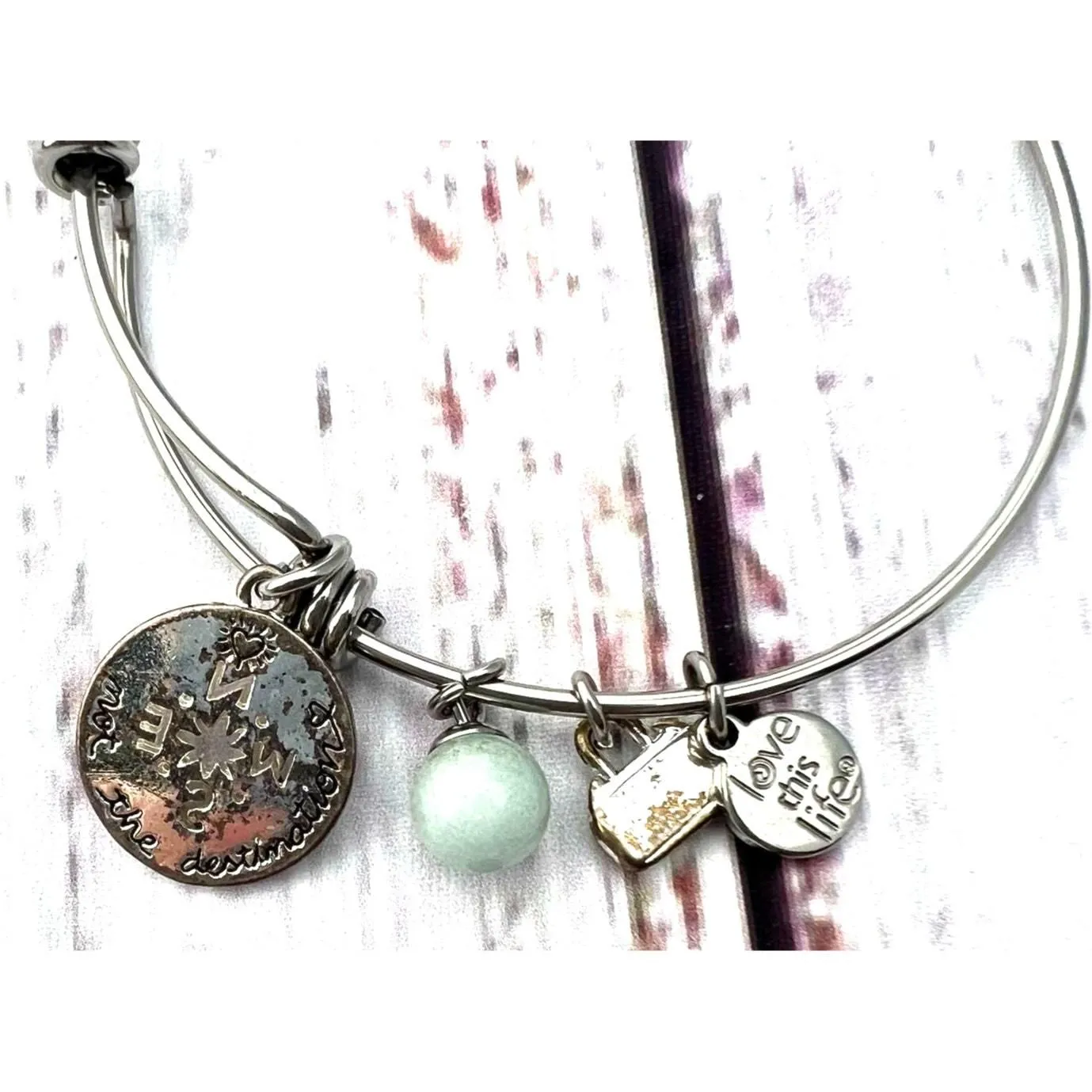 Product image for It's About The Journey Not About the Destinations Bangle Bracelet Pre-Loved - Bracelet - pre-owned---good