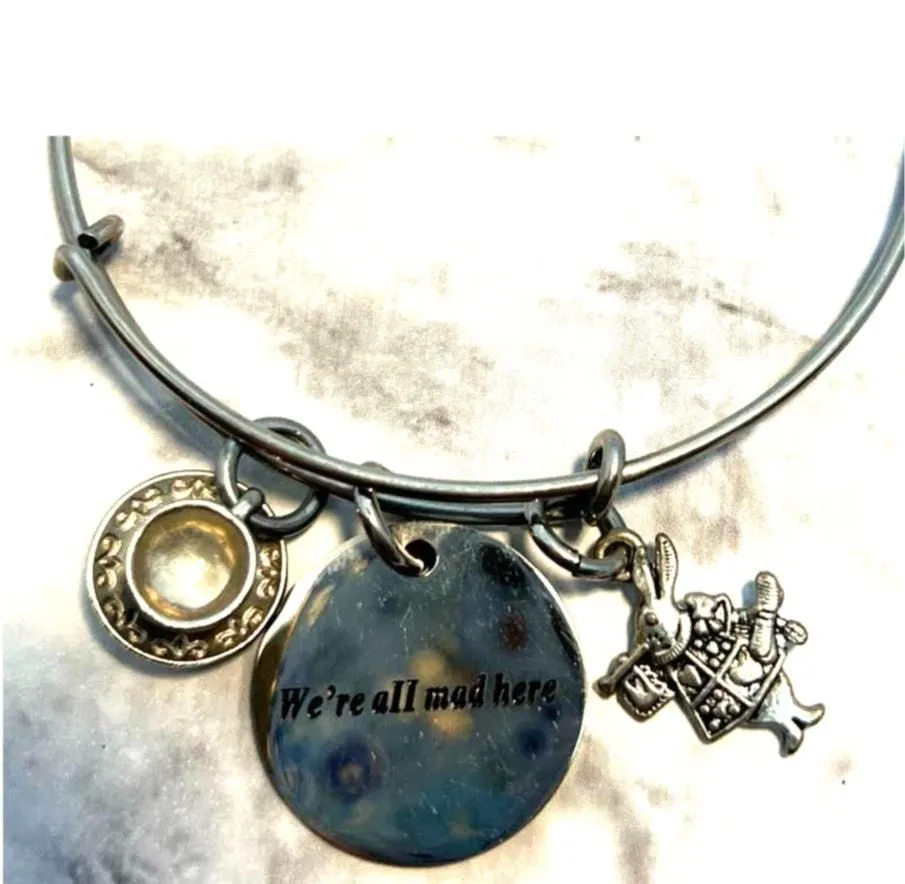Product image for Alice in Wonderland Themed Bangle Bracelet Pre-Loved - Bracelet - pre-owned---good