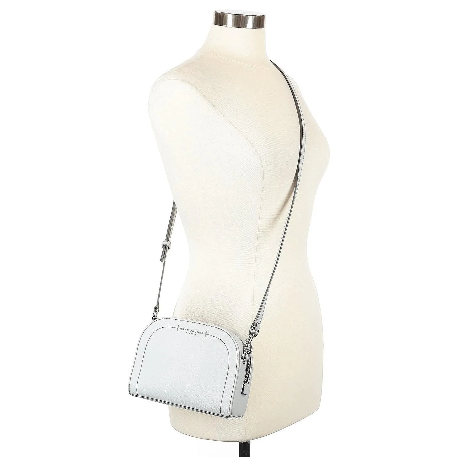 Product image for Marc Jacobs New York Playback White Saffiano Leather Crossbody Handbag Purse