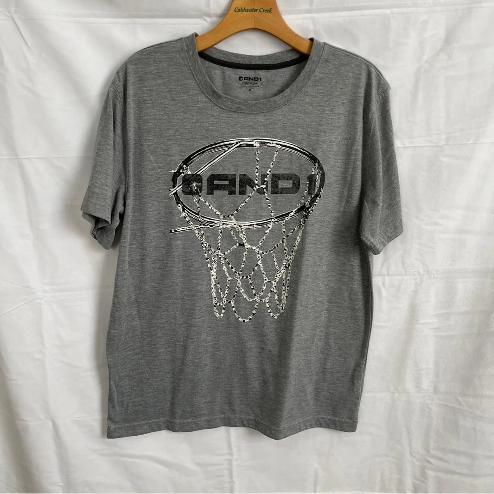 Product image for Mens Gray And 1 basketball men’s T-shirt, size medium RN117927 - pre-owned---good - And 1