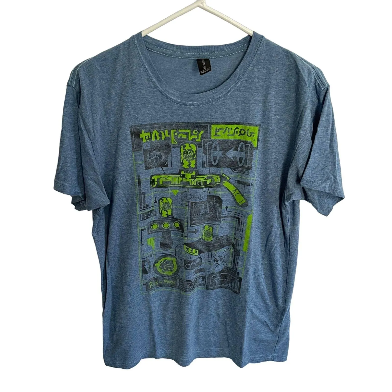 Product image for Rick & Morty Lootcrate Blue Graphic print T-Shirt Medium - pre-owned---good - looycrate