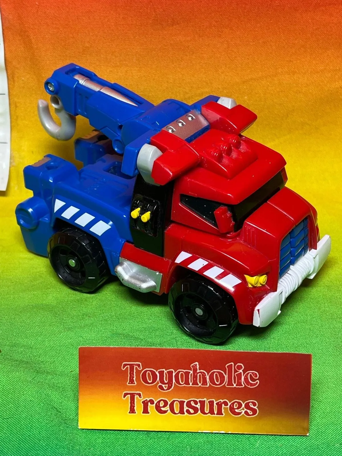 Product image for Transformers Rescue Heroes Bot Optimus Prime Tow Truck