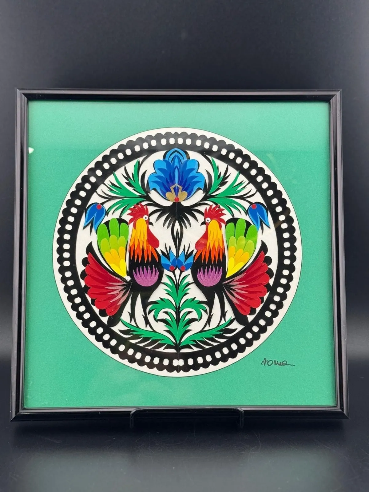 Product image for Roma's Polish Paper Cut-Outs Rooster Art