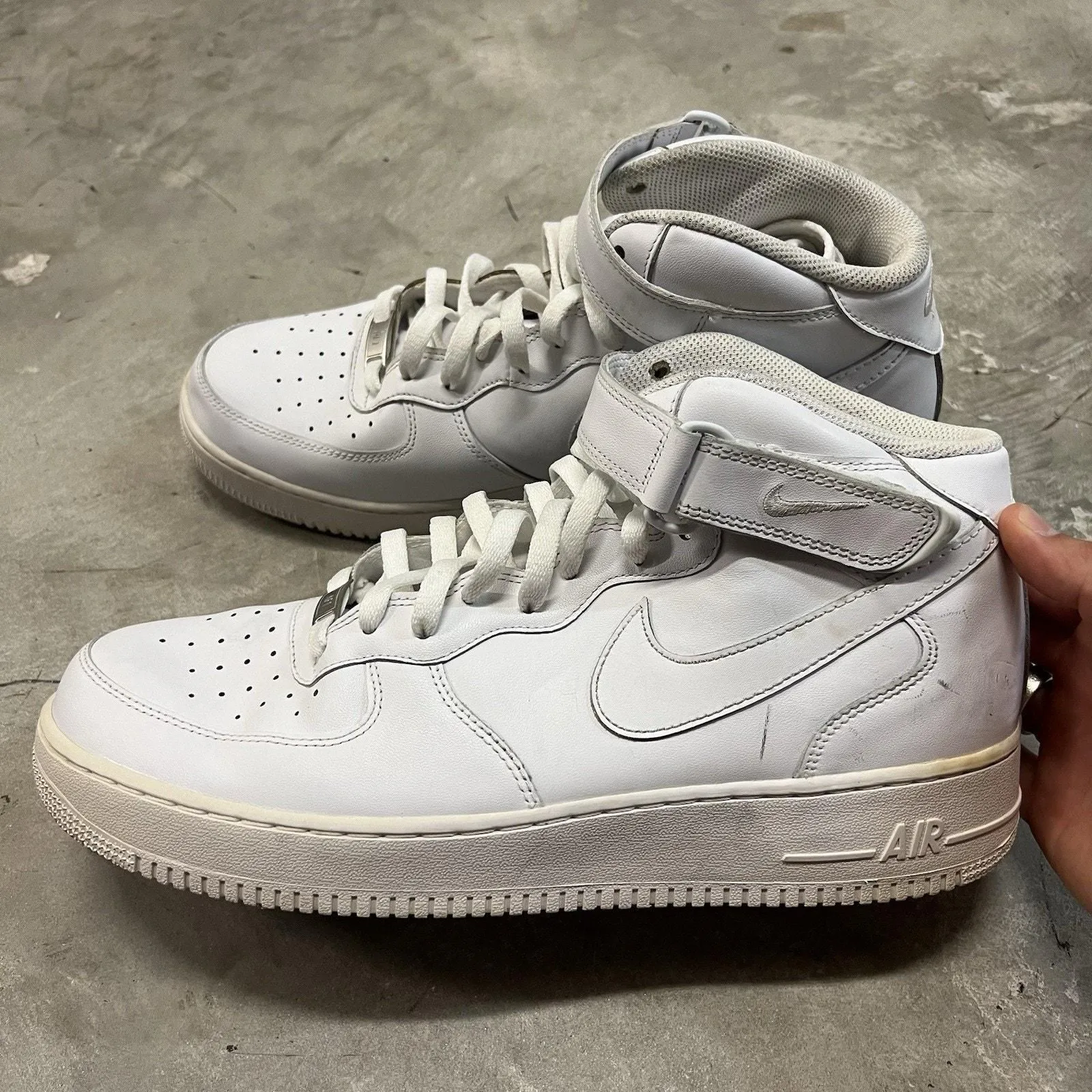 Product image for Nike Air Force 1 Mid Triple White CW2289 111 Men's Size 13 Great Condition - Nike