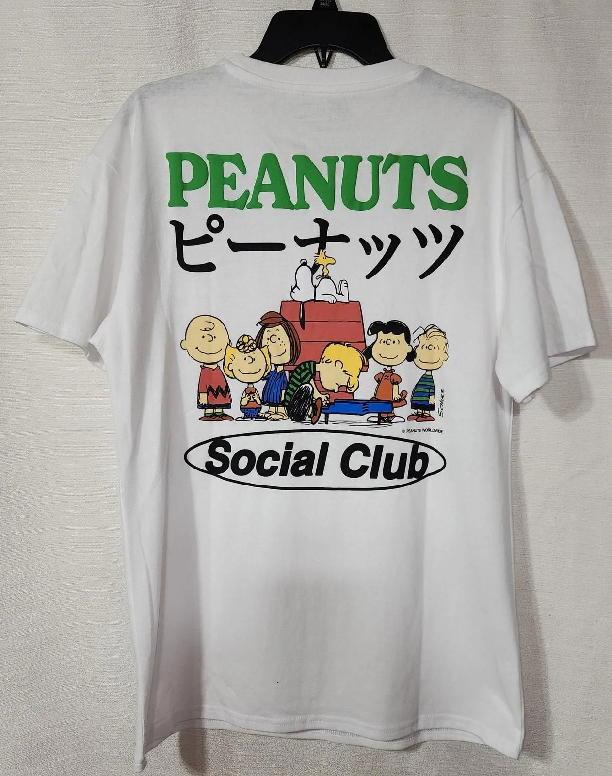 Product image for Snoopy and Friends social club men's medium white shirt - new-without-tags - Snoopy
