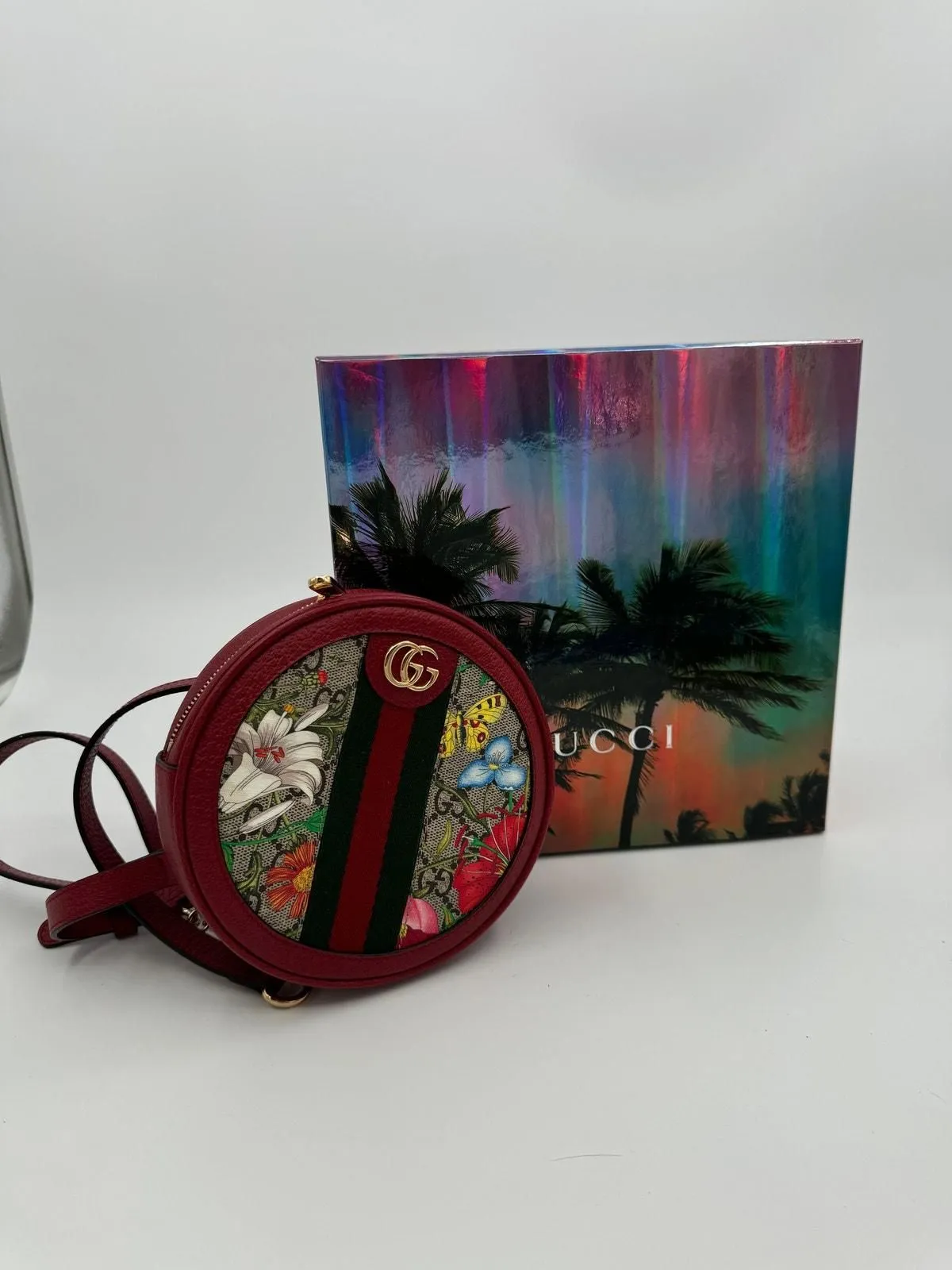 Product image for 544 Gucci Ophidia Round Mini Backpack with Box EUC