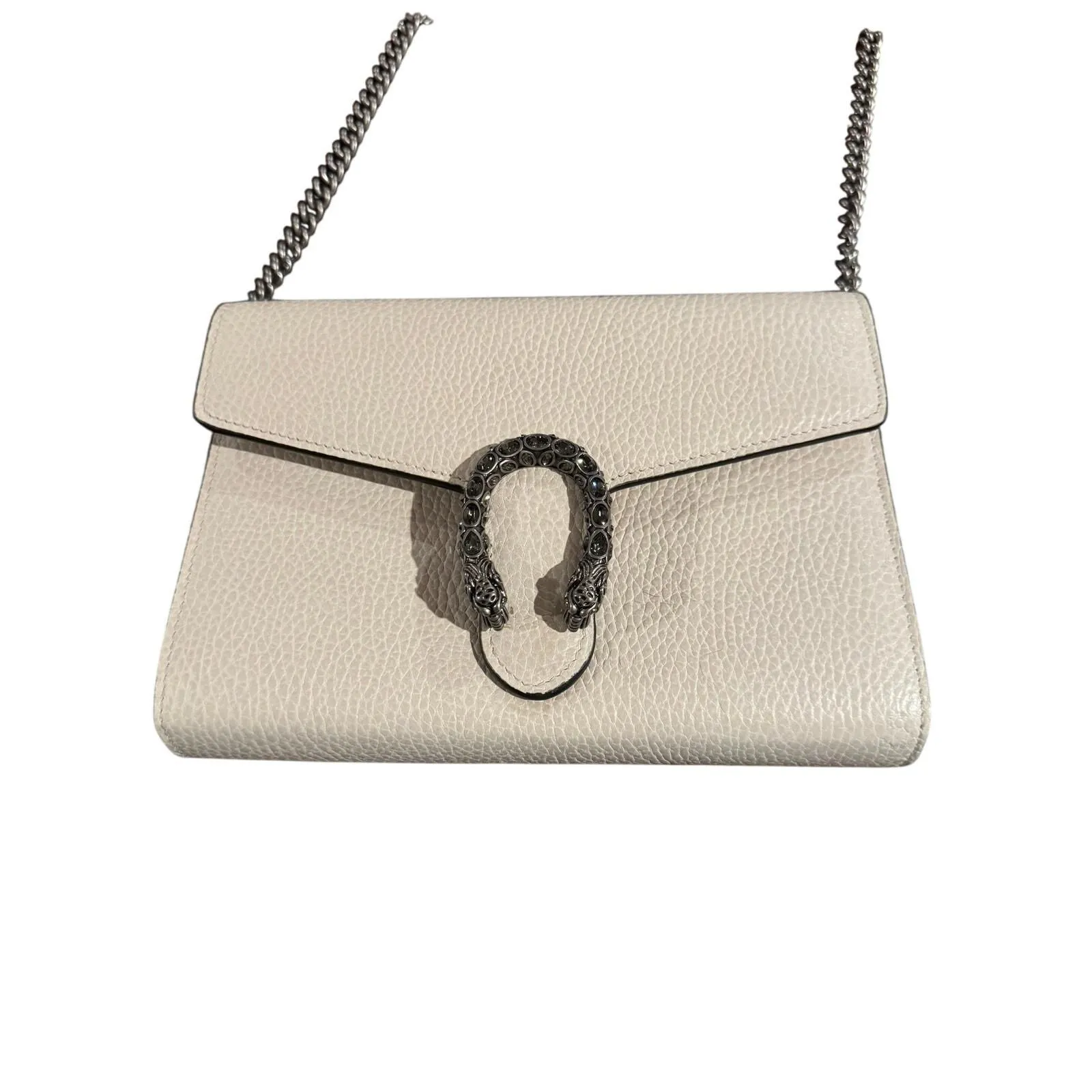 Product image for 545 Gucci Dionysus Wallet on Chain WOC Ivory Cream and Pink Interior SHW