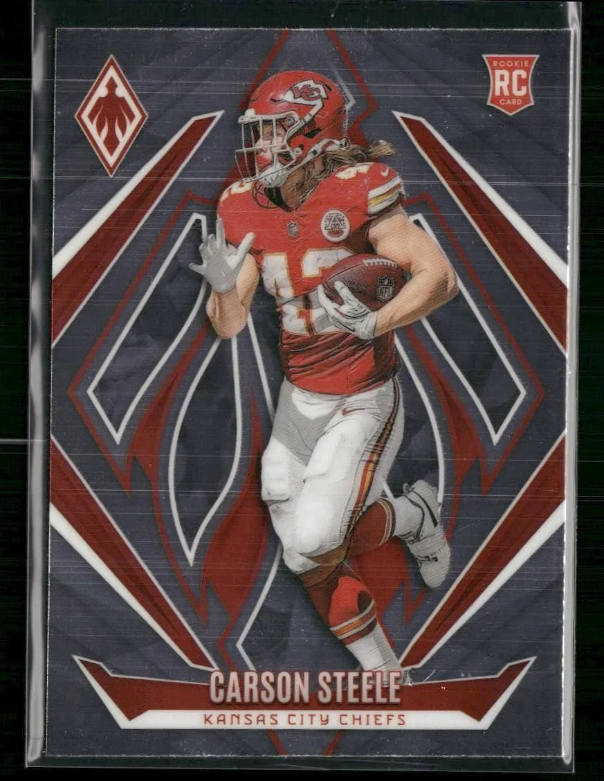 Product image for 2024 Panini Phoenix #230 Carson Steele Kansas City Chiefs Rookie