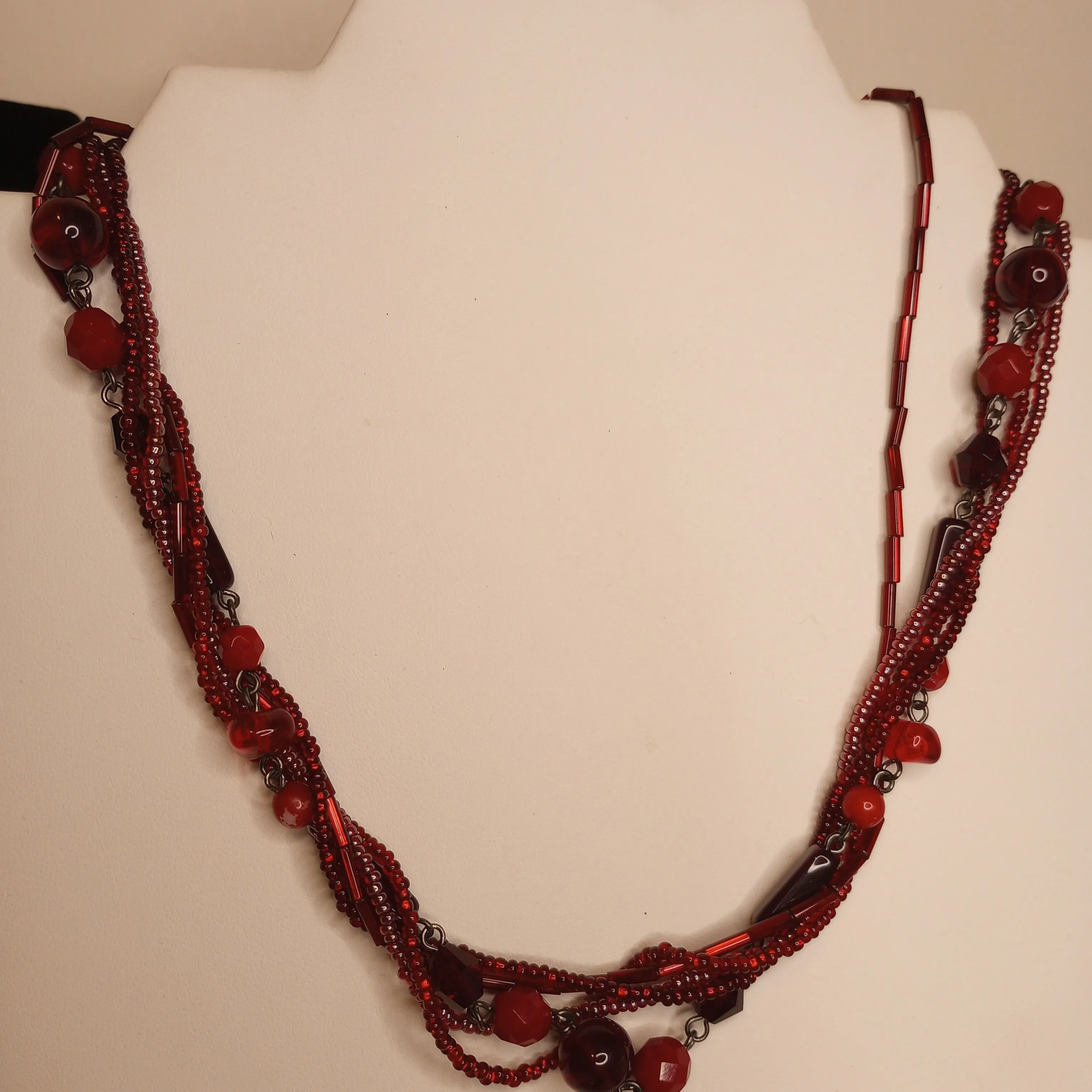 Product image for #001 - Express Red Glass necklace