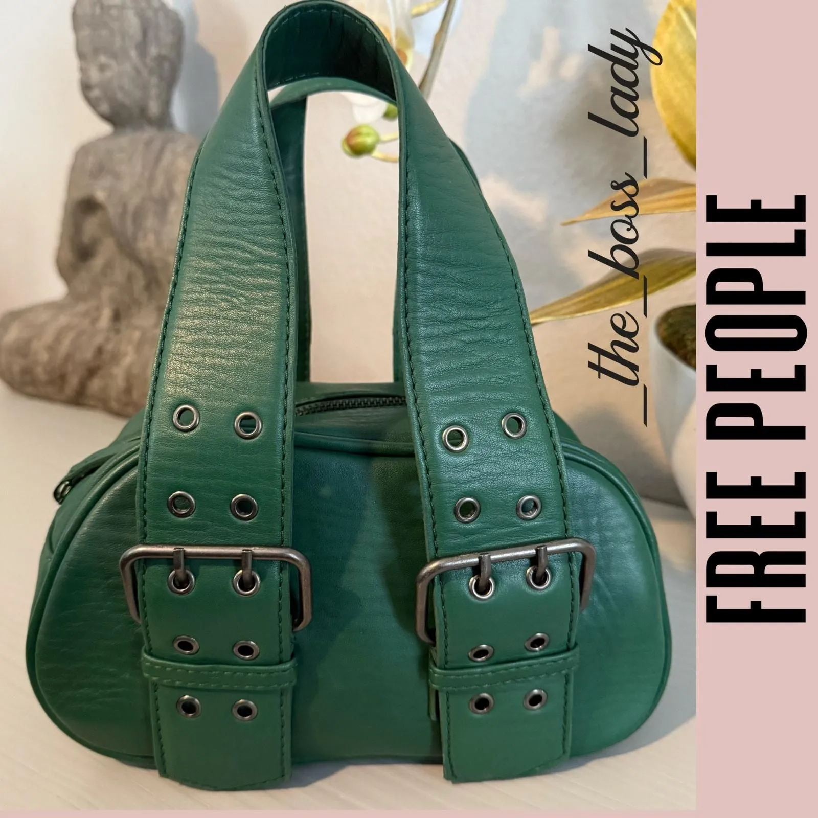 Product image for Free People bag leather small handbag purse boho green