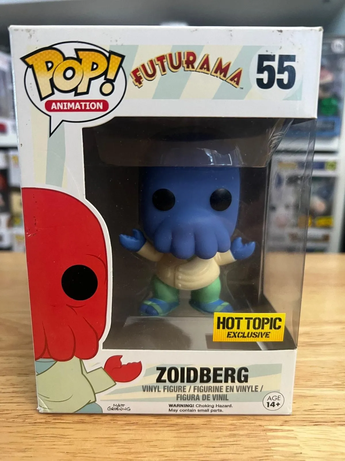 Product image for VAULTED EXCLUSIVE Blue Alternate Universe Zoidberg Funko Pop #55 Futurama Shows
