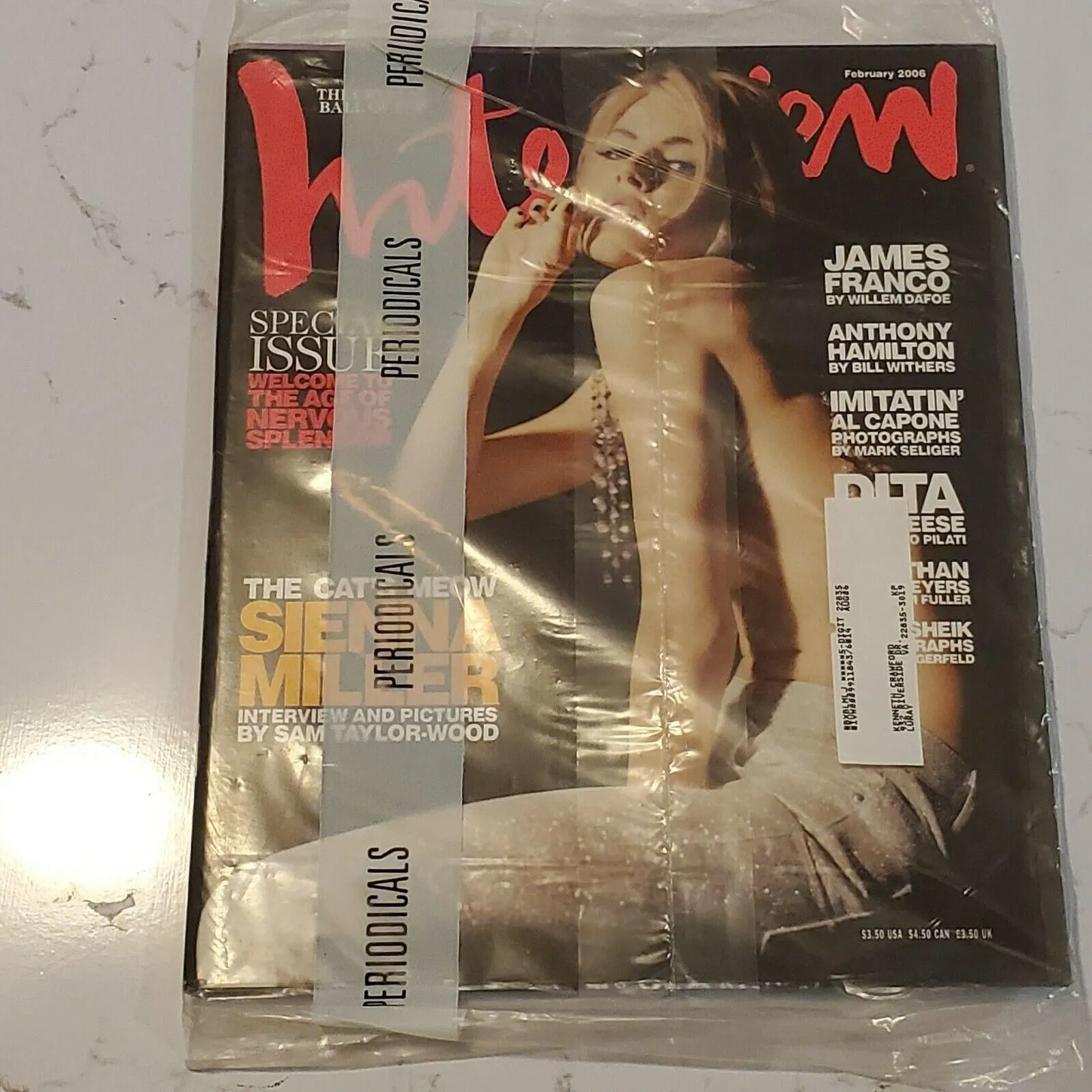 Product image for NEW Sienna Miller Interview Magazine Feb 2006 Factory Sealed - brand-new