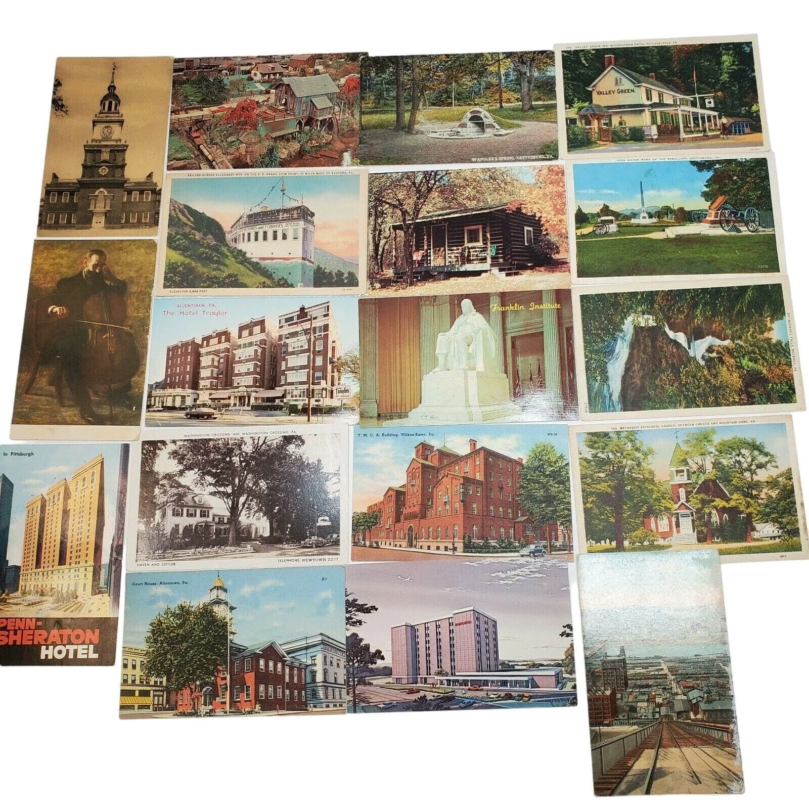 Product image for 18 Pennsylvania Postcards Vintage Lot Variety Ephemera Lot