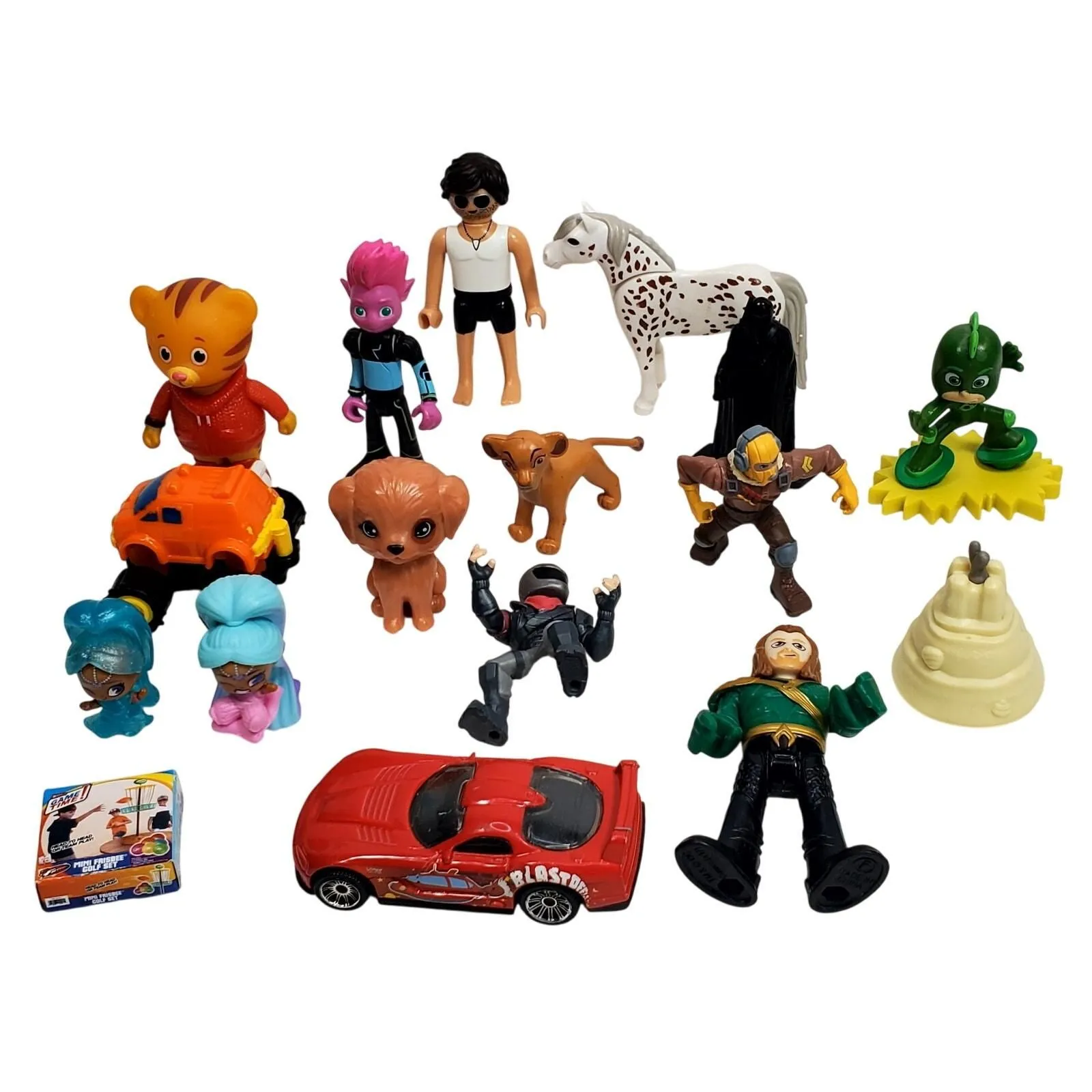 Product image for Junk Drawer Lot of 17 Mini Figure Toys Dorable Mini Brand Playmobil Moose Disney