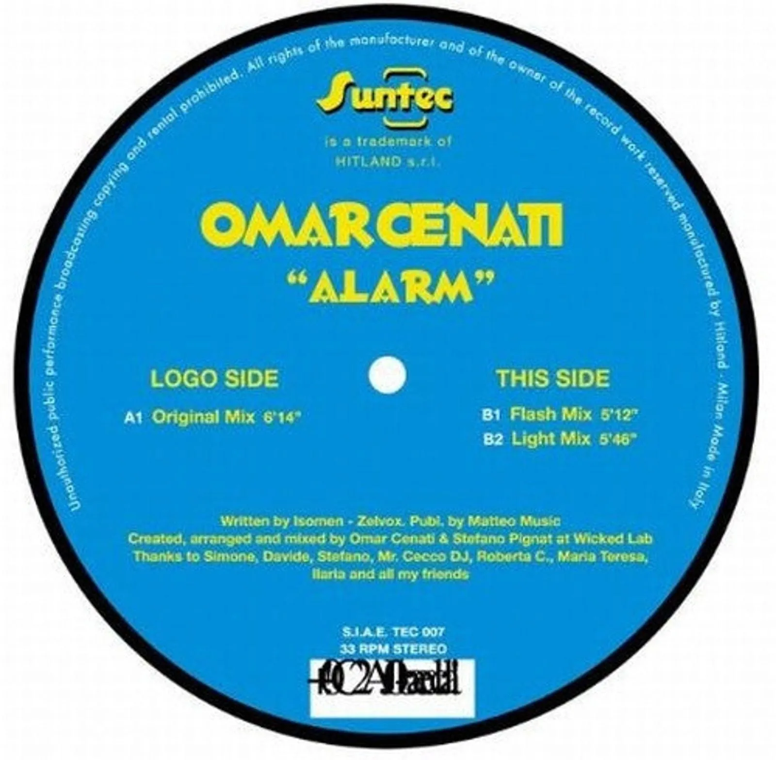 Product image for Omar Cenati - Alarm (12")