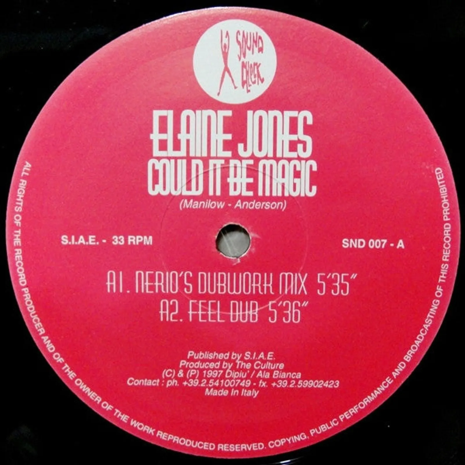 Product image for Elaine Jones - Could It Be Magic (12")