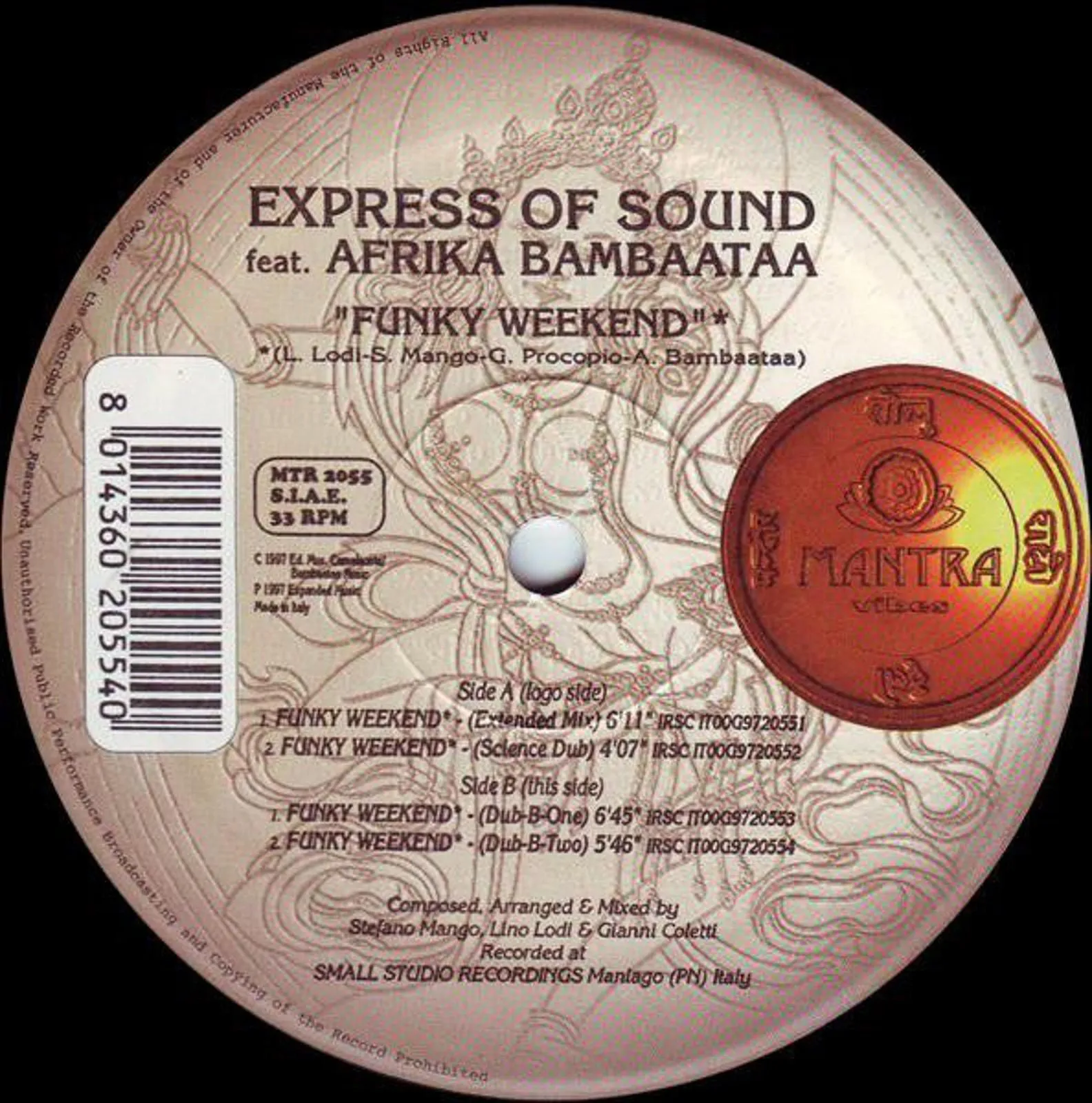 Product image for Express Of Sound Feat. Afrika Bambaataa - Funky Weekend (12")