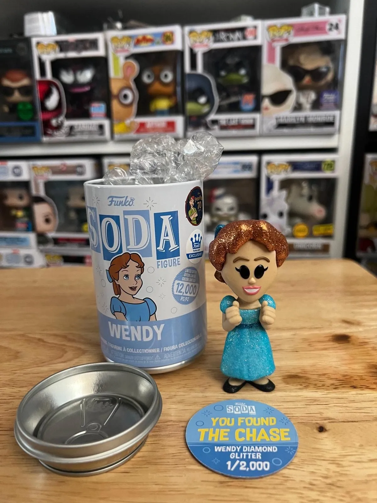 Product image for EXC LE DIAMOND GLITTER CHASE Wendy Darling Funko Soda Peter Pan Disney Movies