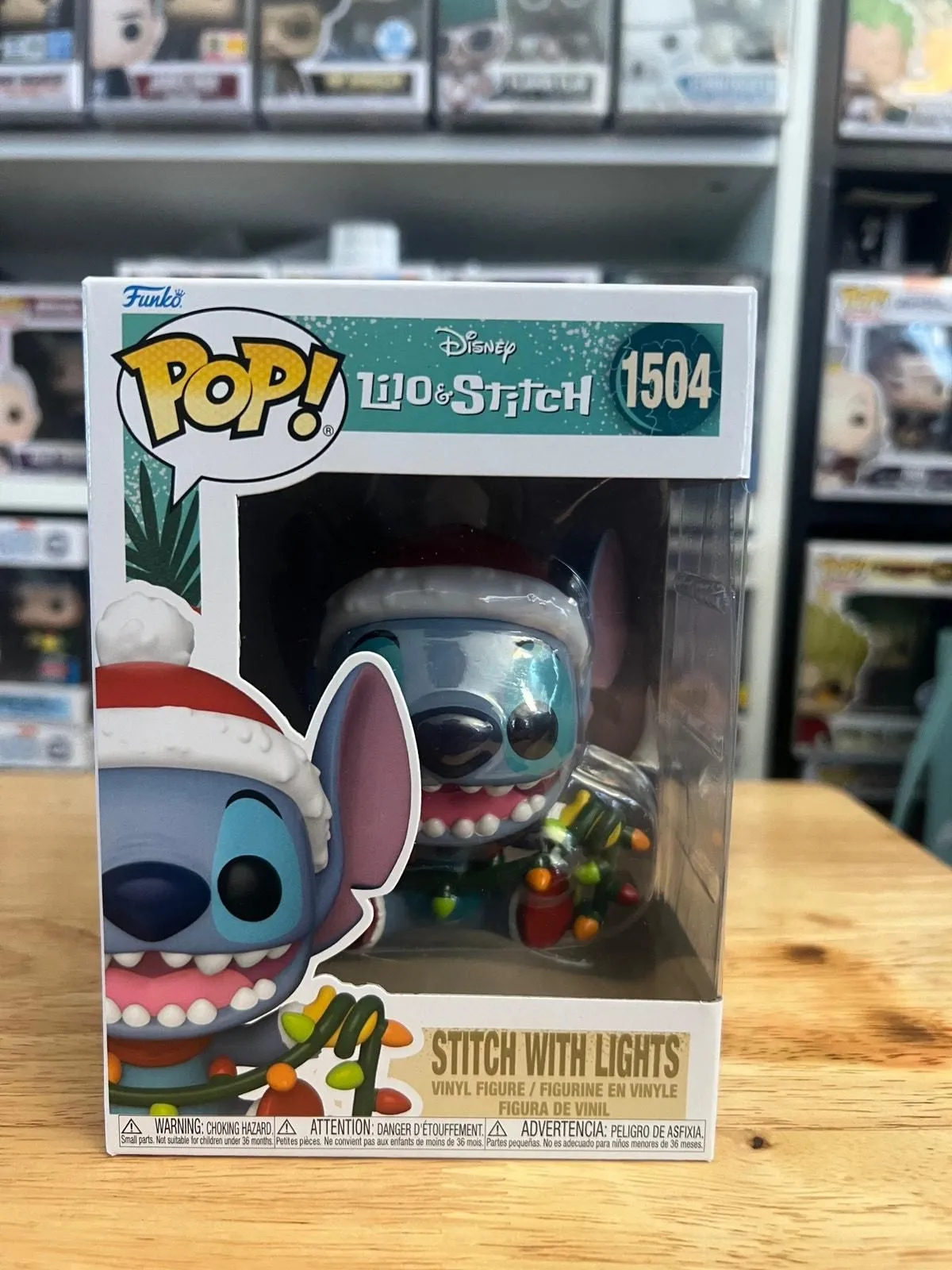 Product image for Stitch w/ Lights Funko Pop #1504 Disney Lilo Christmas Movies Holidays Tree Film