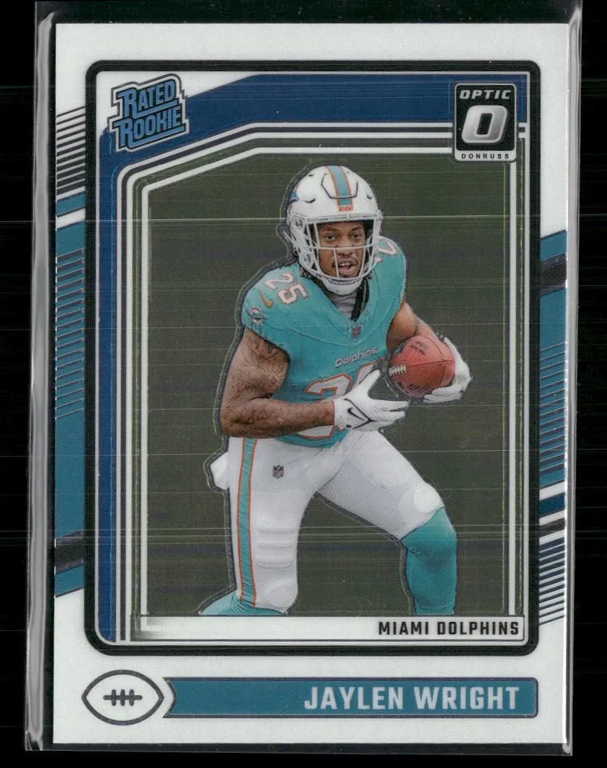 Product image for 2024 Donruss Optic #249 Jaylen Wright Miami Dolphins Rookie