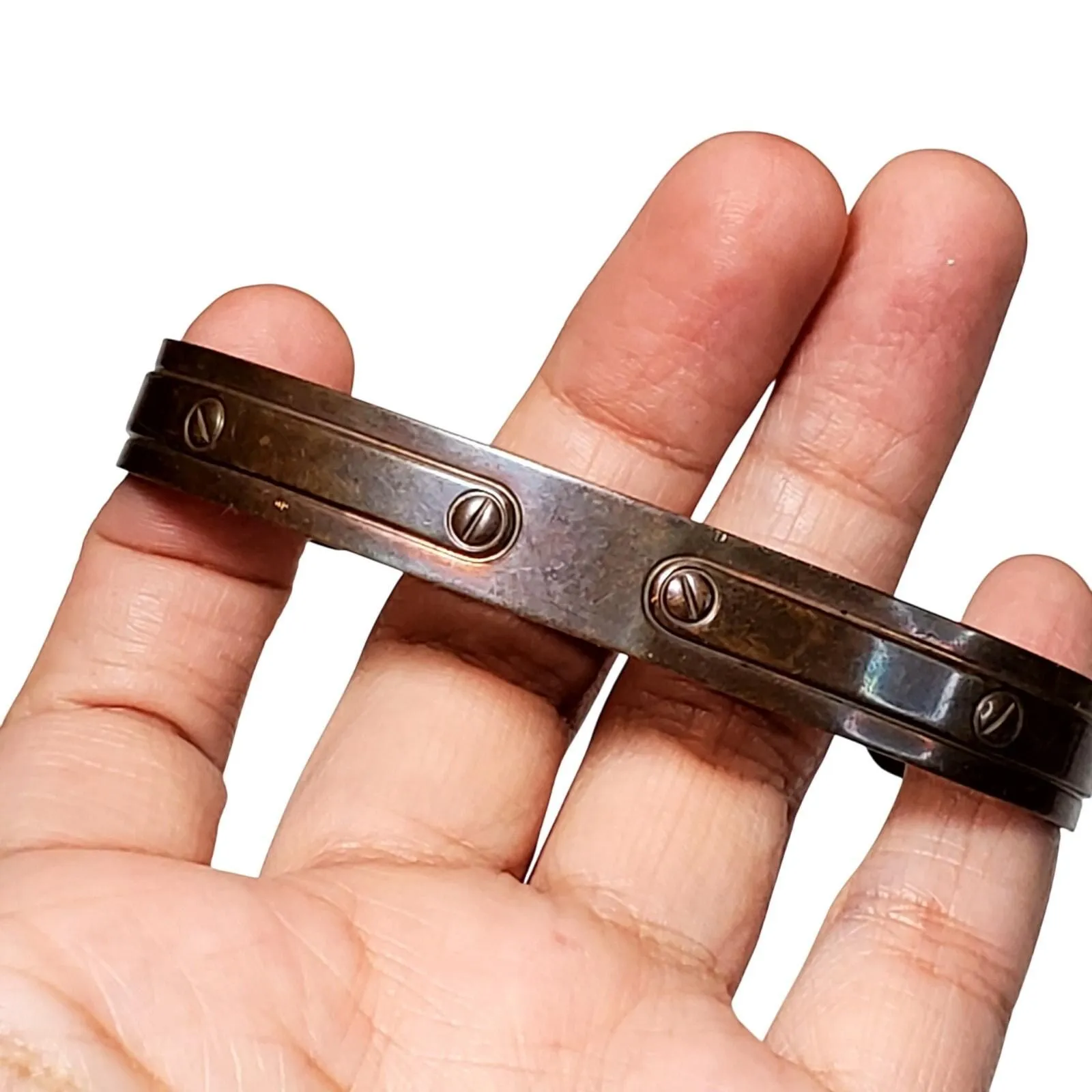 Product image for Avon Copper Cuff Steam Punk Signed 3" - Bracelet - Less Than 5 in - pre-owned---excellent