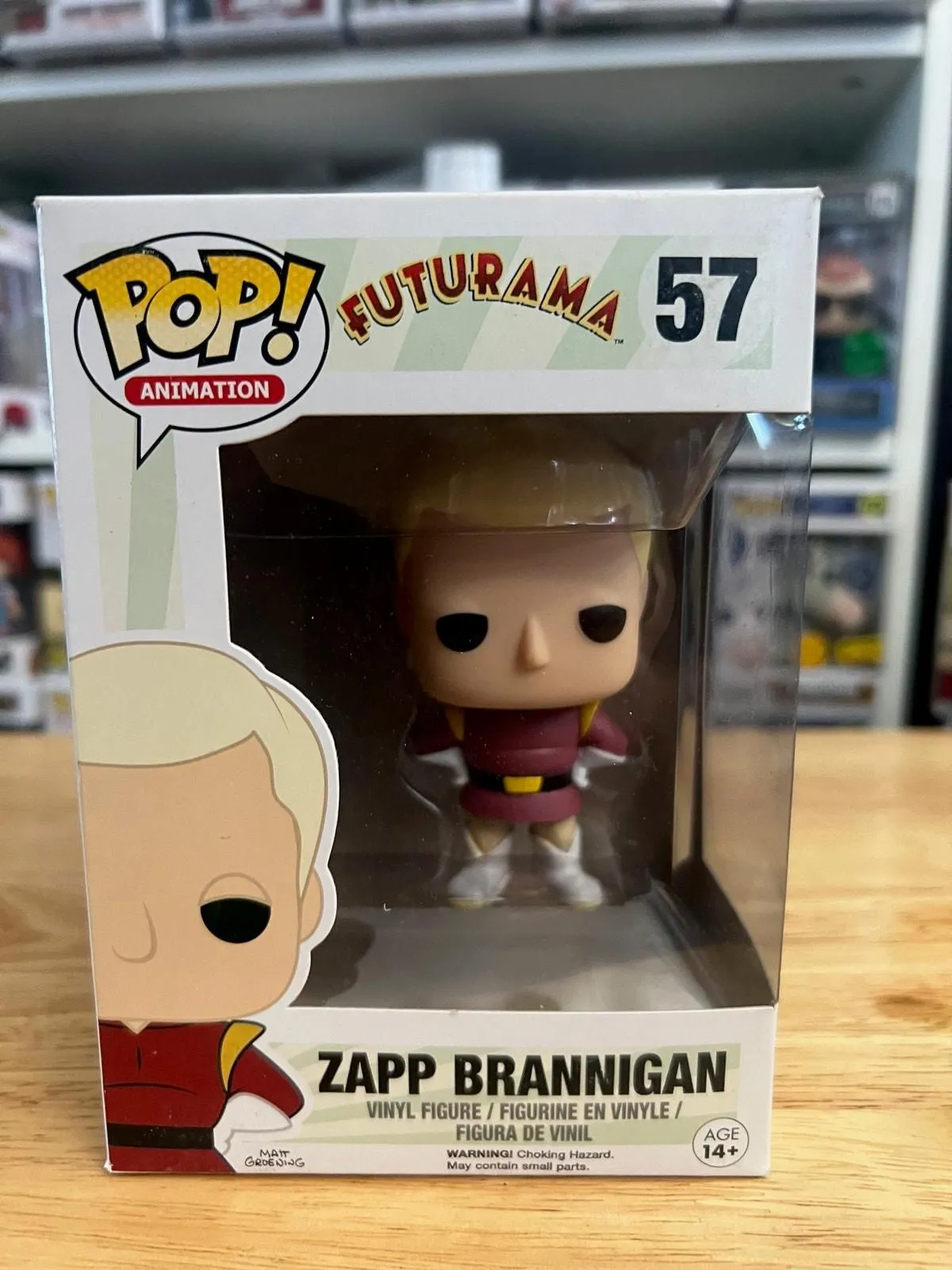 Product image for VAULTED Zapp Brannigan Futurama Funko Pop 57 Animation Television TV Sci-Fi Show