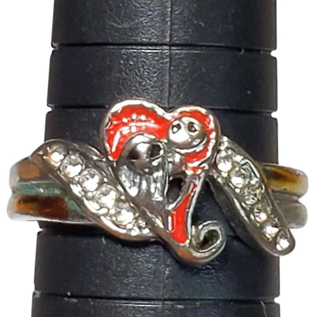 Product image for 925 Sterling Silver The Nightmare Before Christmas Jack Sally Ring Size 9.5 - 9.5 - Ring - pre-owned---excellent
