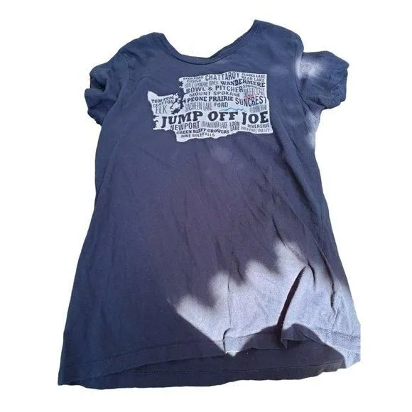 Product image for District Made N40 Navy Womens Large Short Sleeve T-Shirt Wash. State Graphic