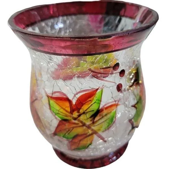 Product image for Yankee Candle Crackle Autumn Inspirations Falling Leaves Tea Light Candle Holder