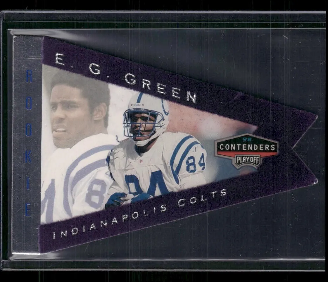 Product image for 1998 Playoff Contenders Pennants Purple Felt #41 E.G. Green Indianapolis Colts